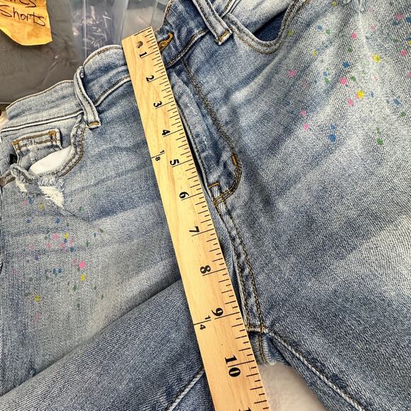 Judy Blue jeans boyfriend distressed paint spots distressed purpose size 11 / 30 - Picture 11 of 13